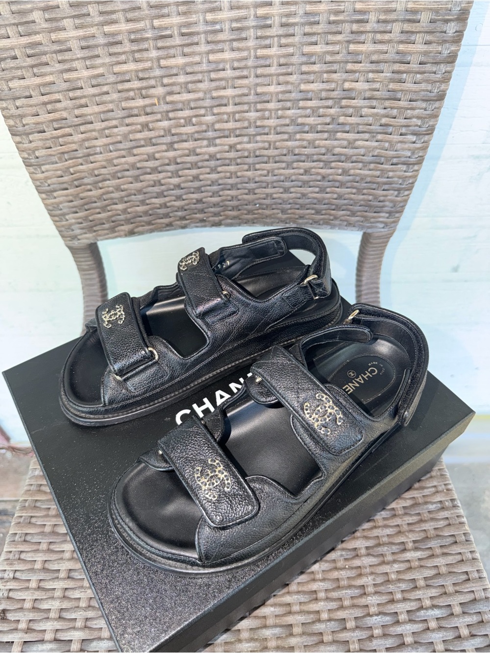 Chanel Dad Sandals Size 36.5